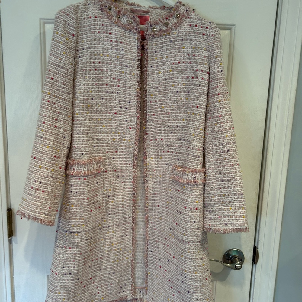 Kate Spade Cream Tweed Blazer Elegant Design